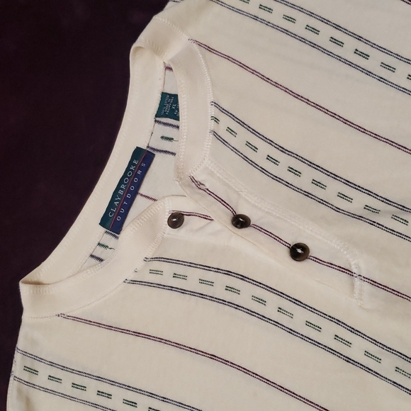 Vintage Other - Vintage Claybrooke Striped Polo Long-Sleeved